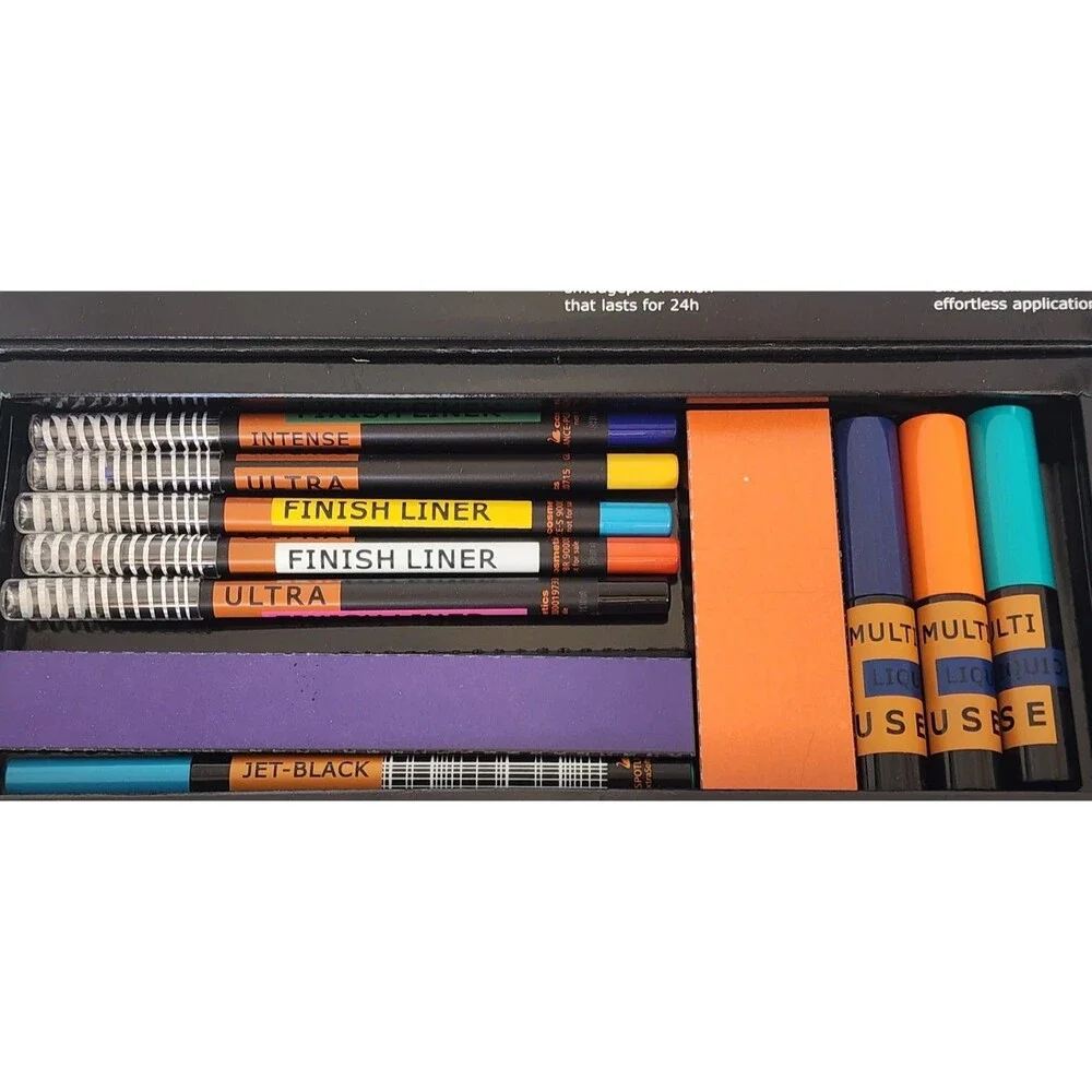 Schwan Cosmetics Unlimited Looks Eyeliner 9 Pc Box Set Eye Pencil Liquid Variety